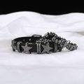 Star Studded Leather & Stone Bracelet Set