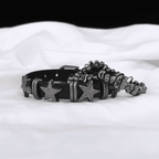 Star Studded Leather & Stone Bracelet Set