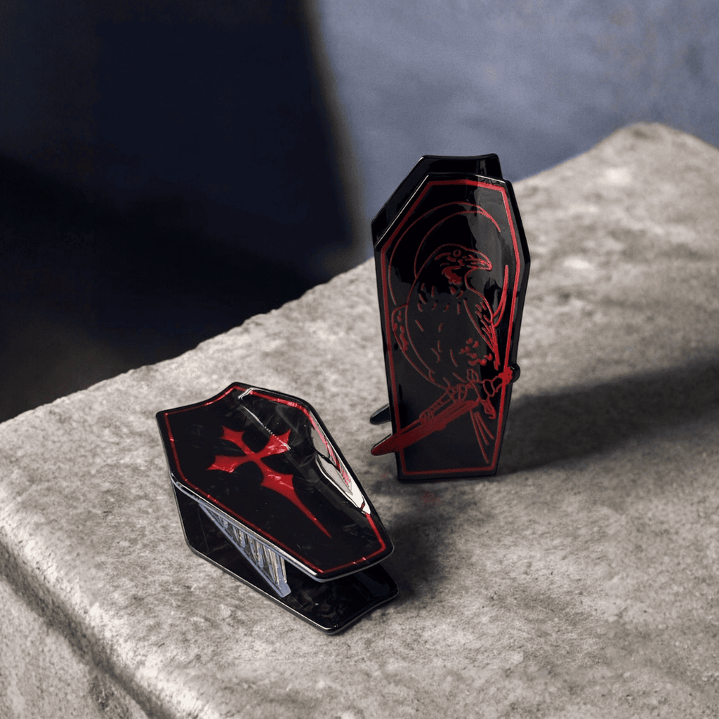 Gothic Coffin Hair Claw Set