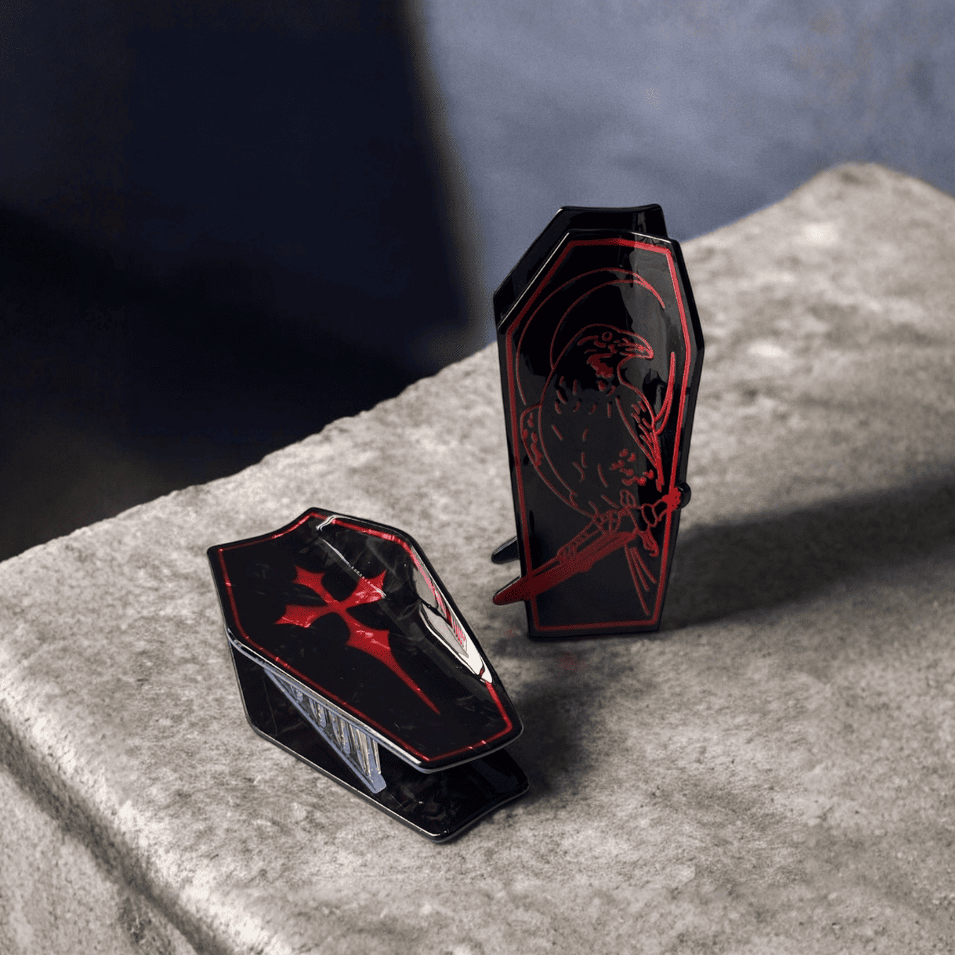 Gothic Coffin Hair Claw Set