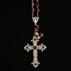 Crimson Devotion Cross Necklace