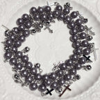 Pearl Bell Cross Choker