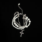 Pearl Cross Bracelet