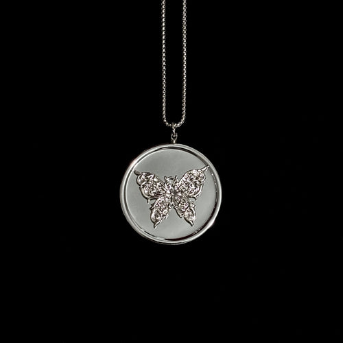 Butterfly Pillbox Pendant