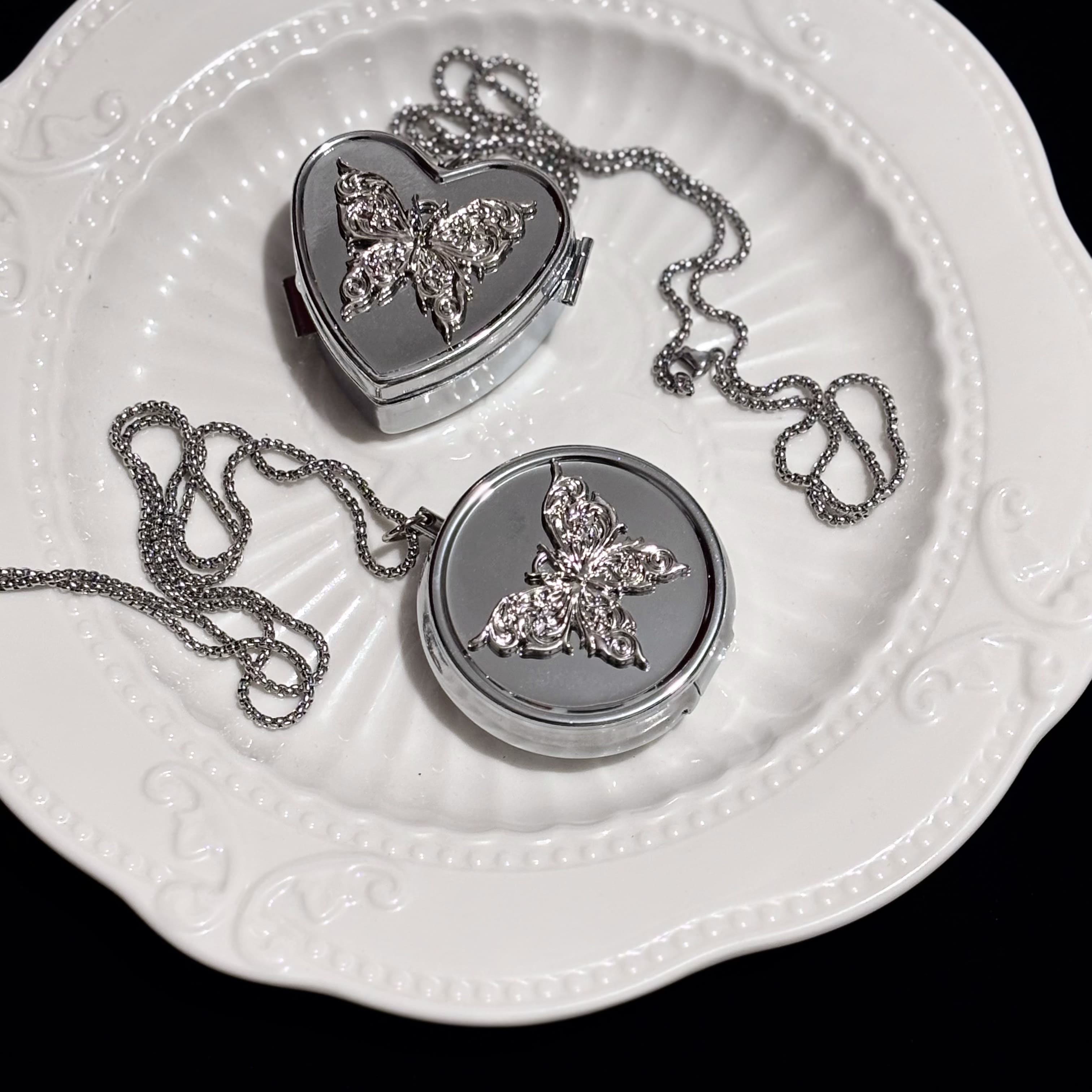Butterfly Pillbox Pendant