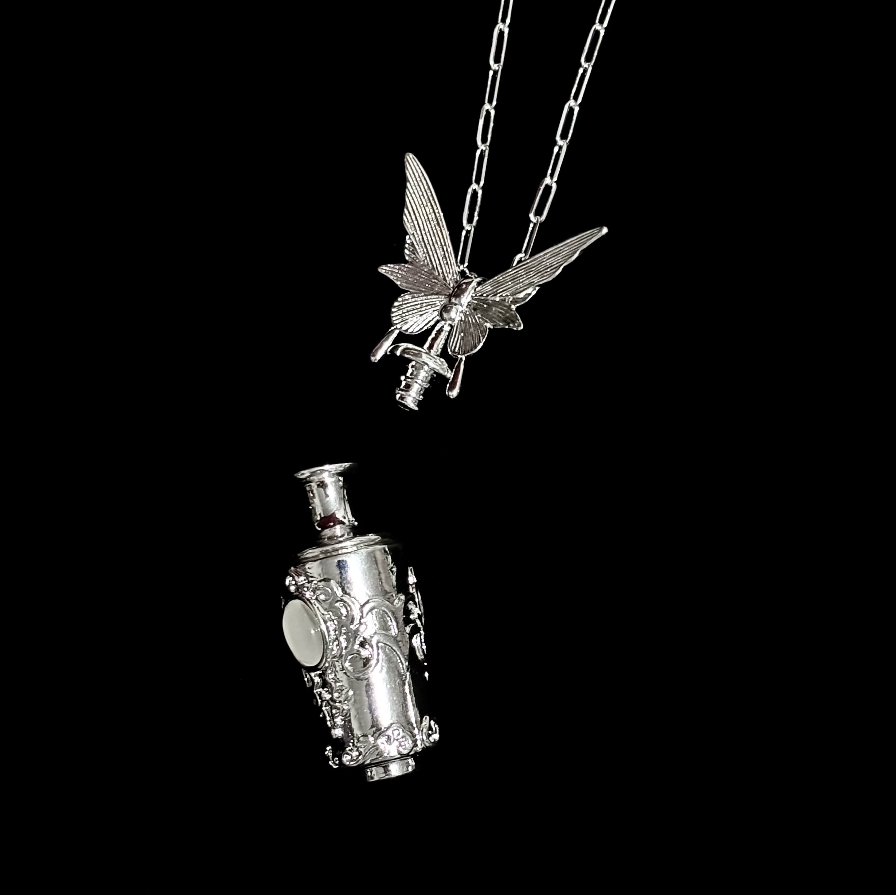 Butterfly Bottle Necklace
