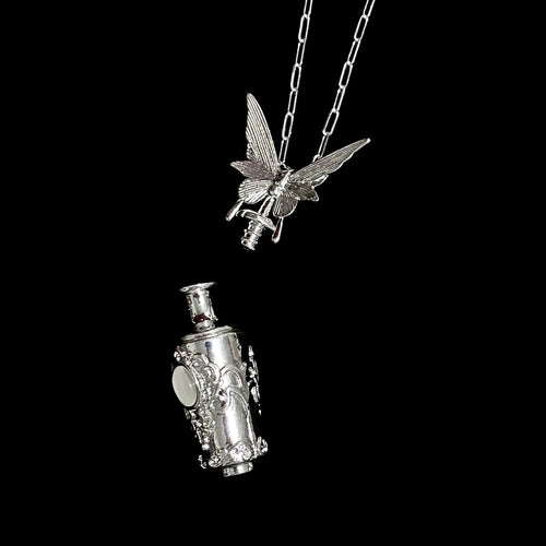 Butterfly Bottle Necklace
