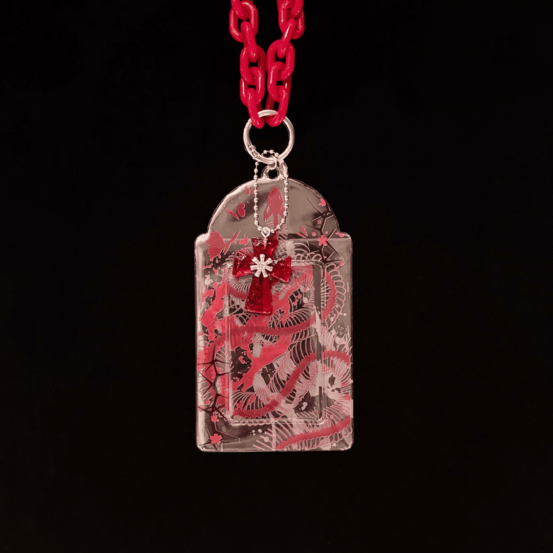 Red Serpent Cardholder Bag Charm