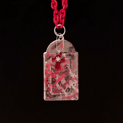Red Serpent Cardholder Bag Charm
