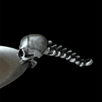 Detailed skull design on a gothic zinc alloy bottle opener