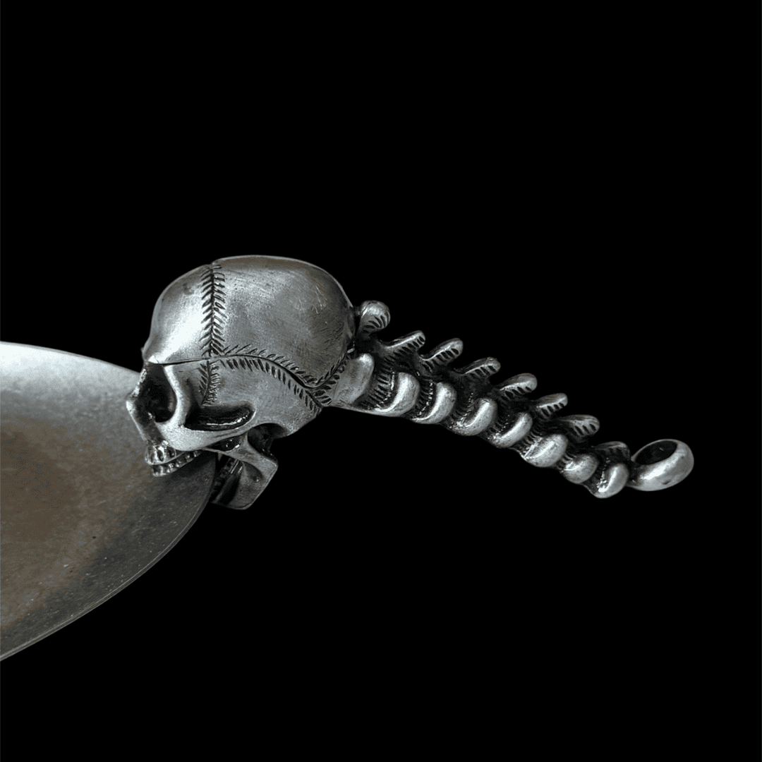 Detailed skull design on a gothic zinc alloy bottle opener
