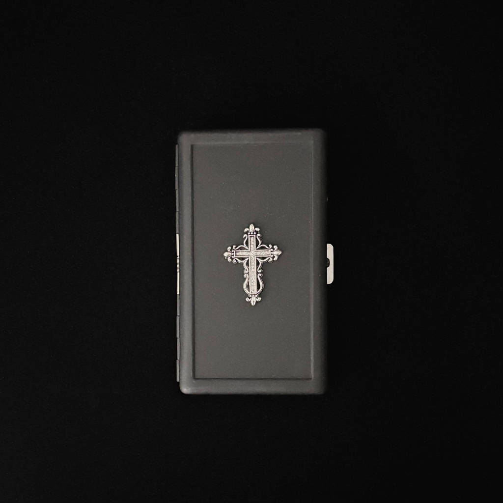 Gothic Cross Matte Cigarette Case