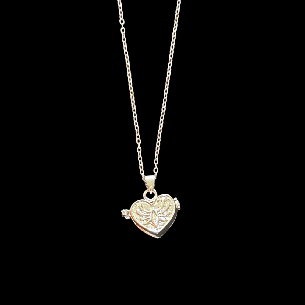 Star & Moon Heart Locket Necklace