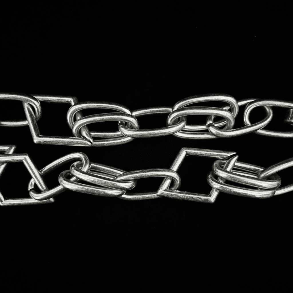 Dual-Link Geometric Metal Necklace