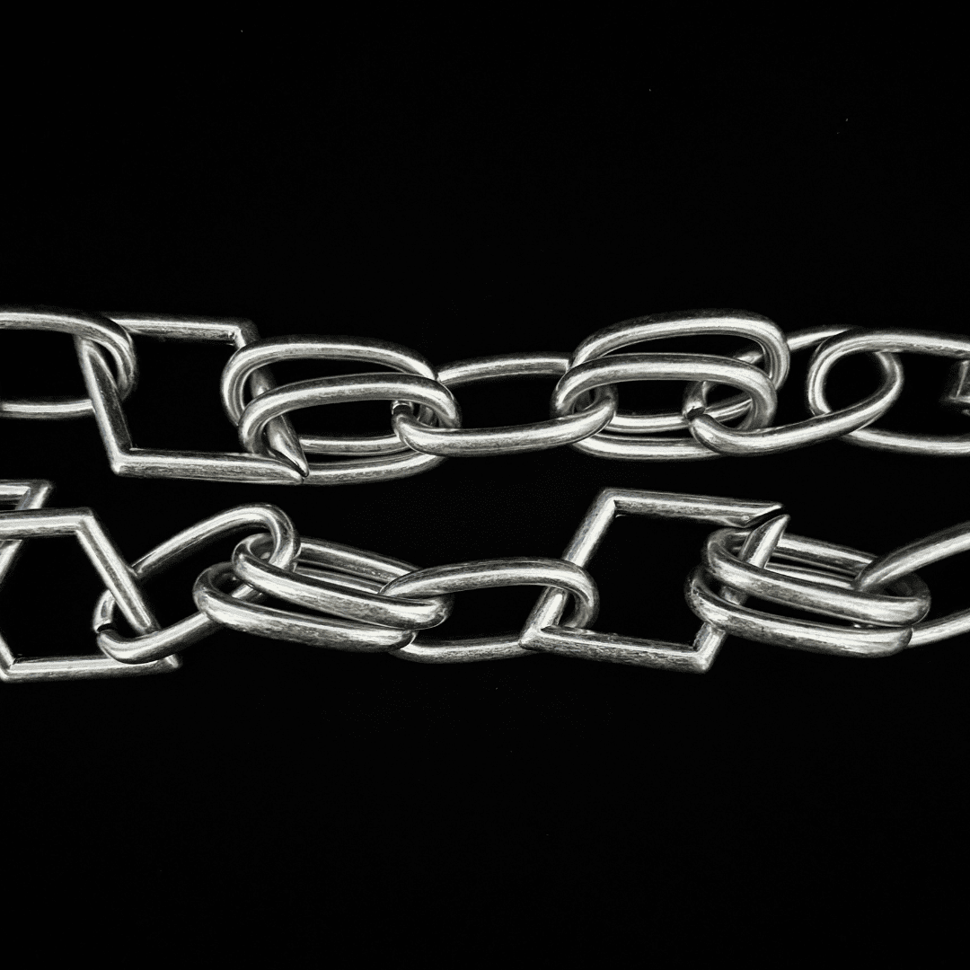 Dual-Link Geometric Metal Necklace