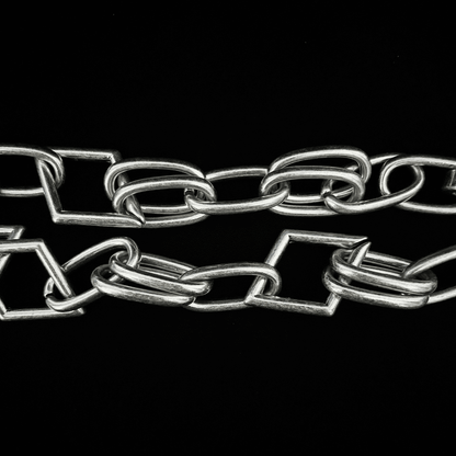 Dual-Link Geometric Metal Necklace