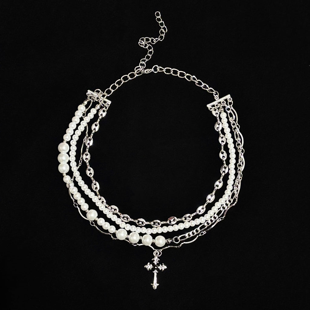Pearl Cross Necklace