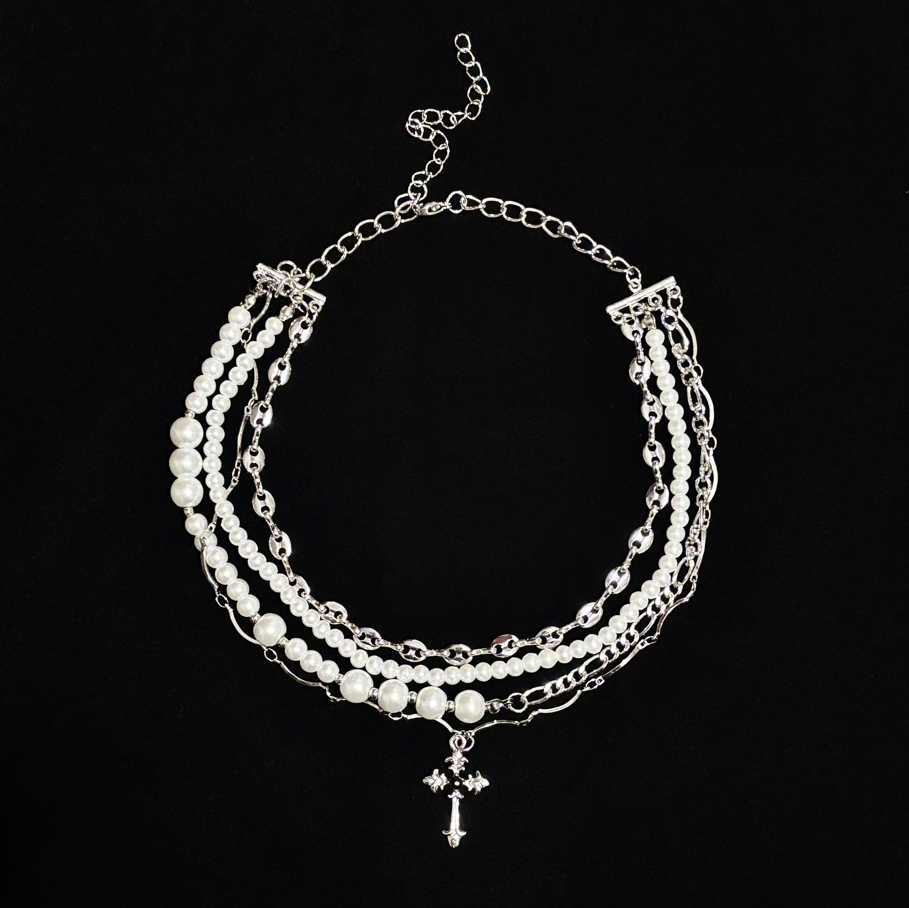 Pearl Cross Necklace