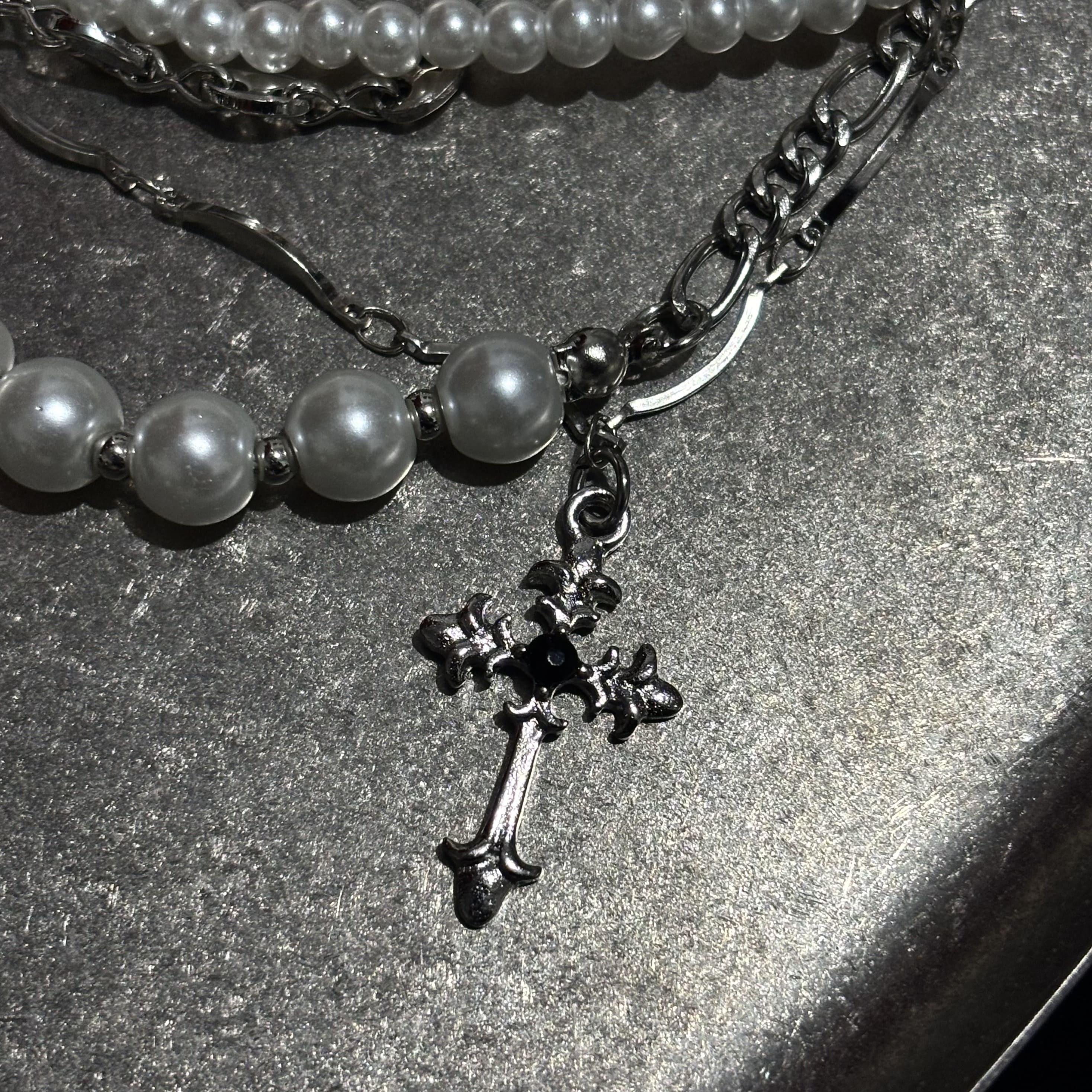 Pearl Cross Necklace
