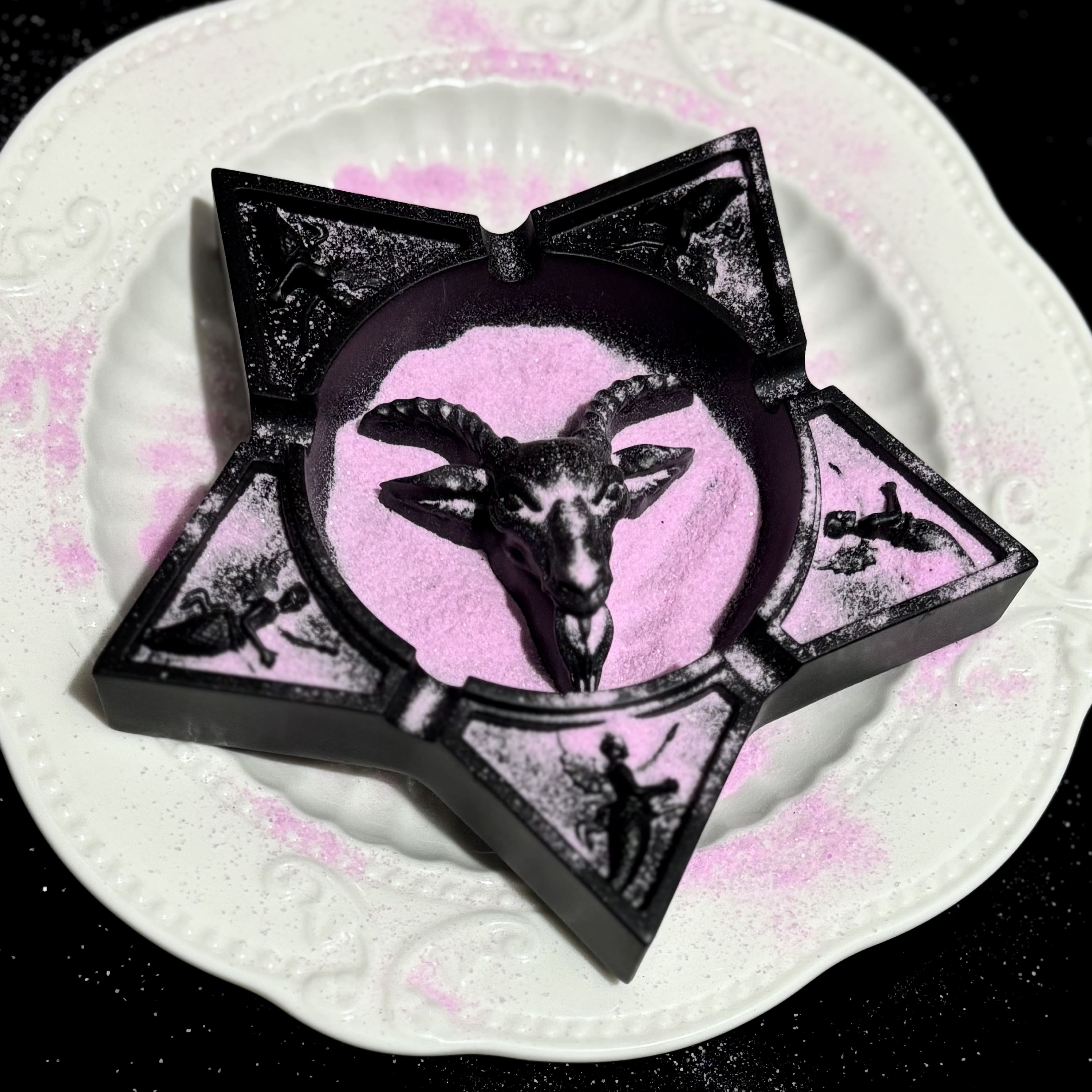 Black Goat Pentagram Ashtray 