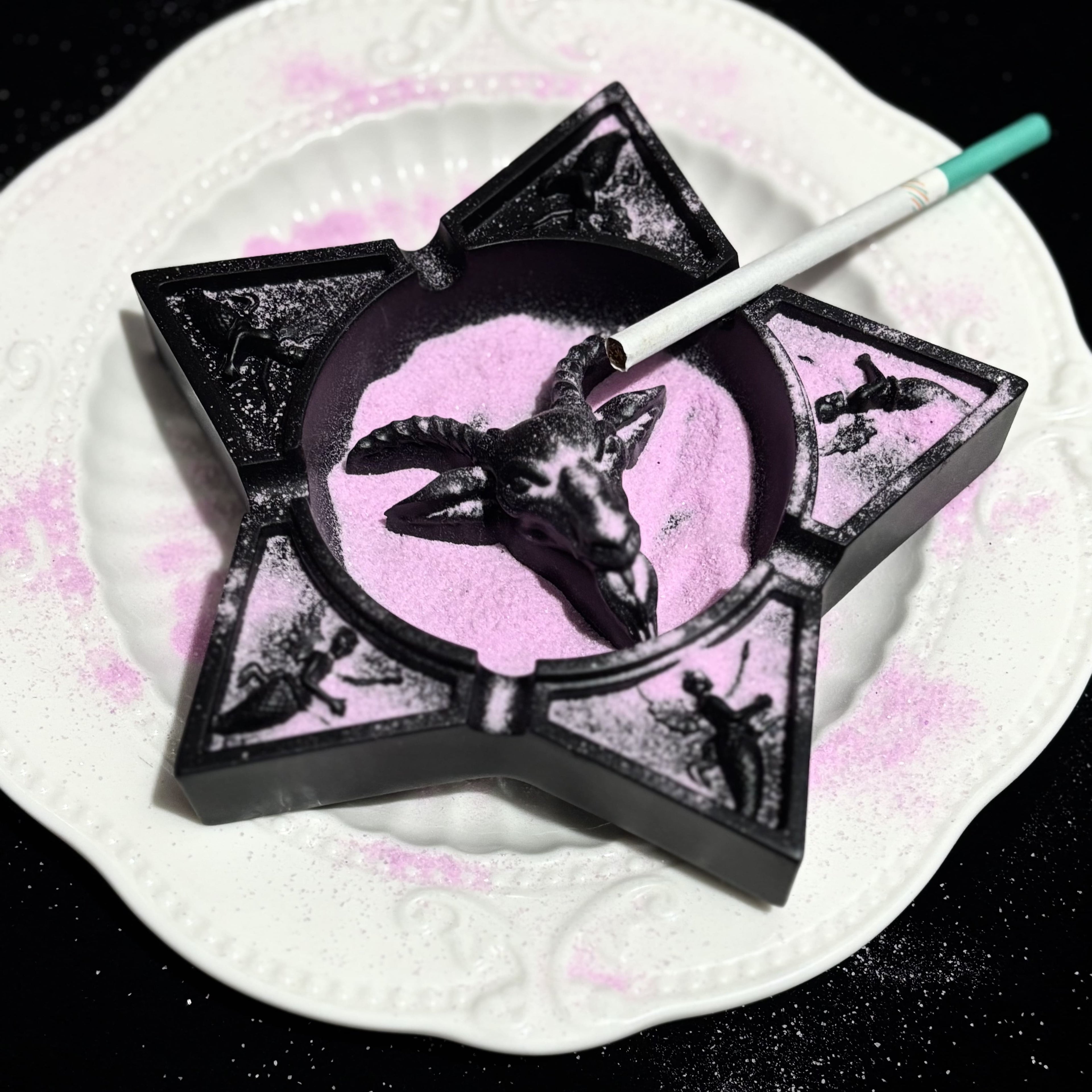 Black Goat Pentagram Ashtray 