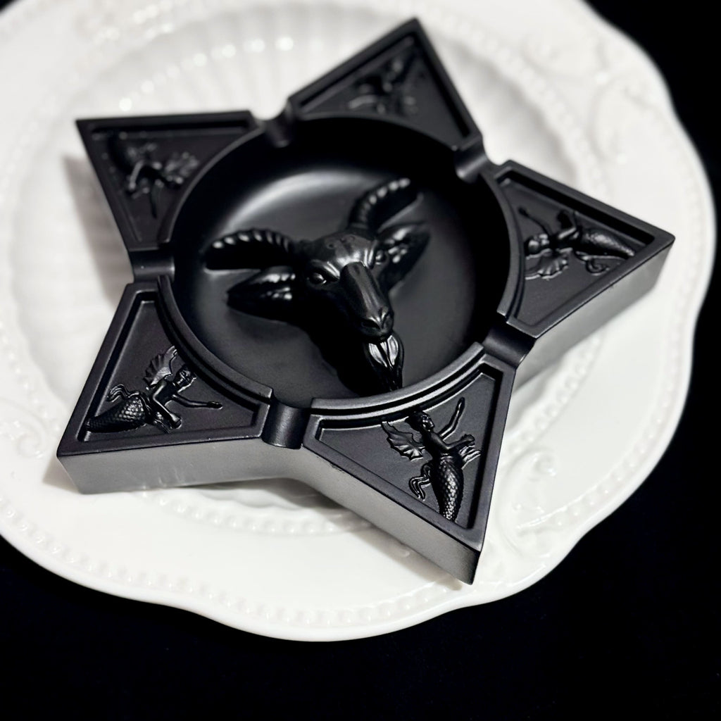 Black Goat Pentagram Ashtray 