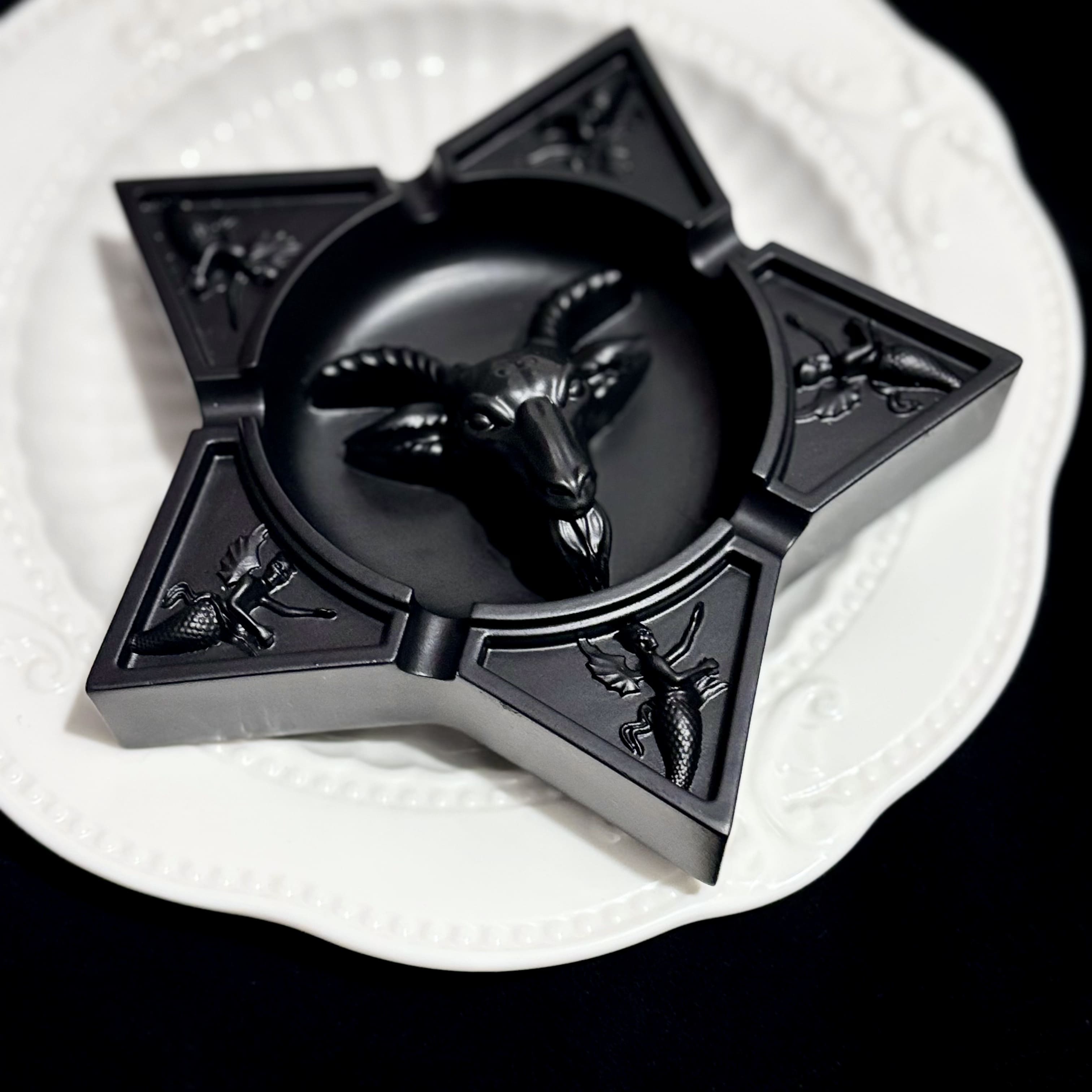 Black Goat Pentagram Ashtray 