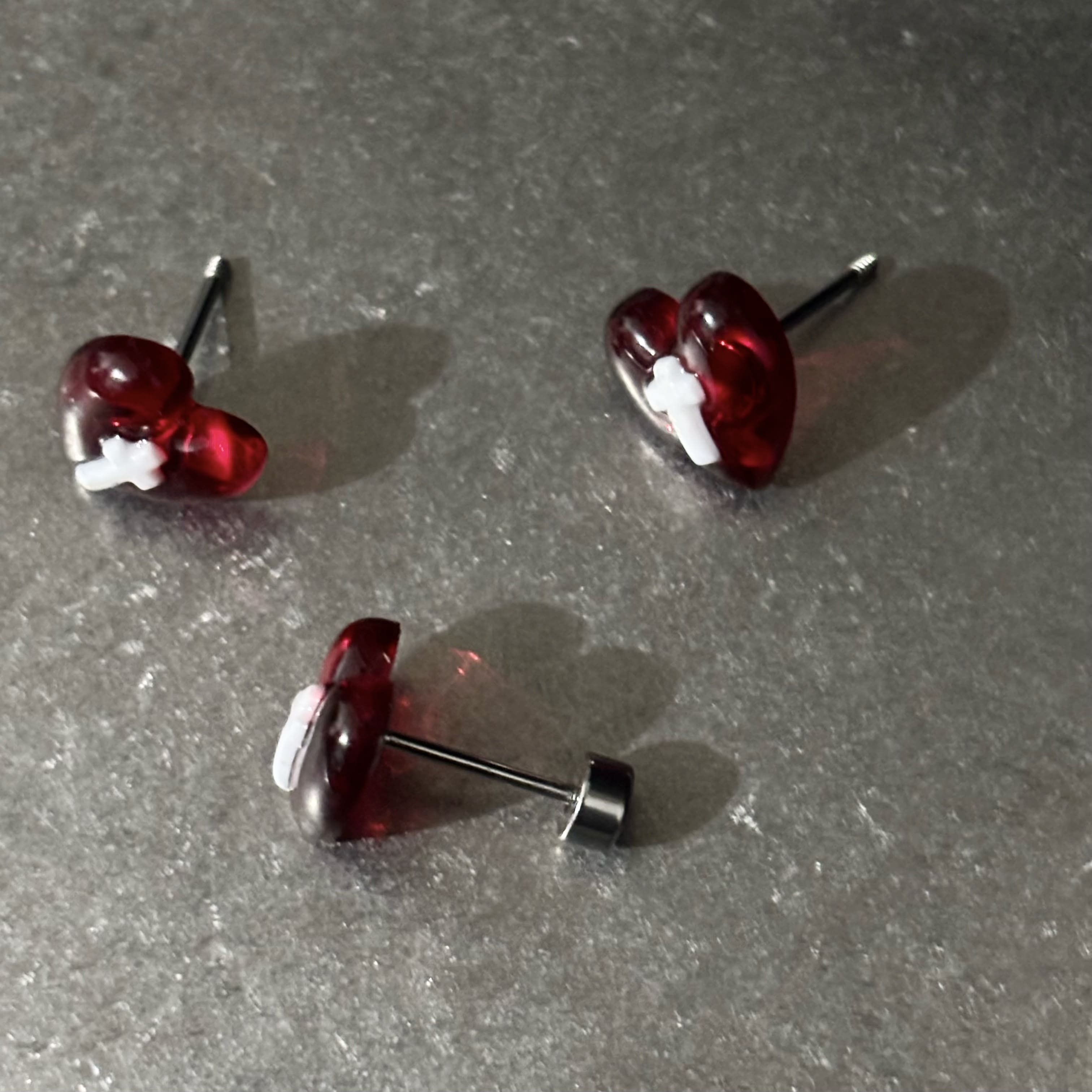 Heart Cross Earrings