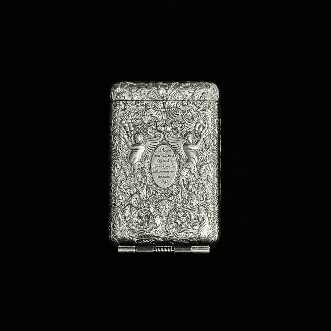 japanese silver cigarette case Amazon.com: Cigarette Case with Built in Lighter Vintage Japanese Dragon  Art S6 Smoking King Size Cigarettes Silver Metal Wallet 4