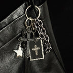Gothic Cross Ashtray-Box Bag Charm & Keychain