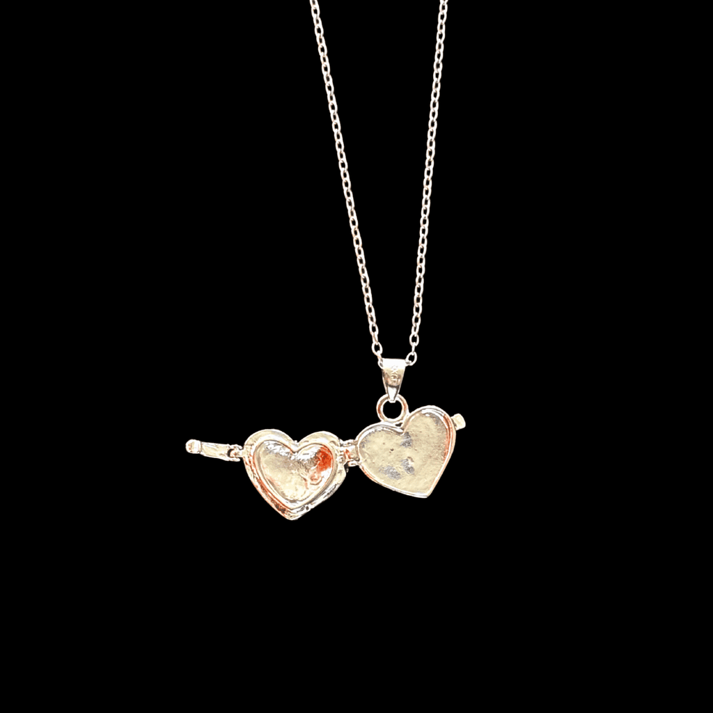 Star & Moon Heart Locket Necklace