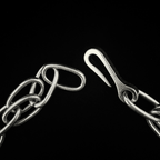 Dual-Link Geometric Metal Necklace