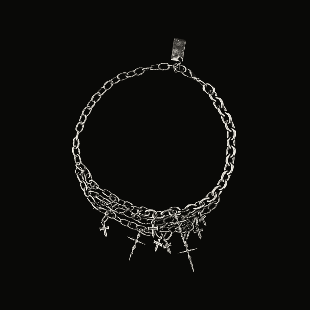 Cross Charm Stack Necklace