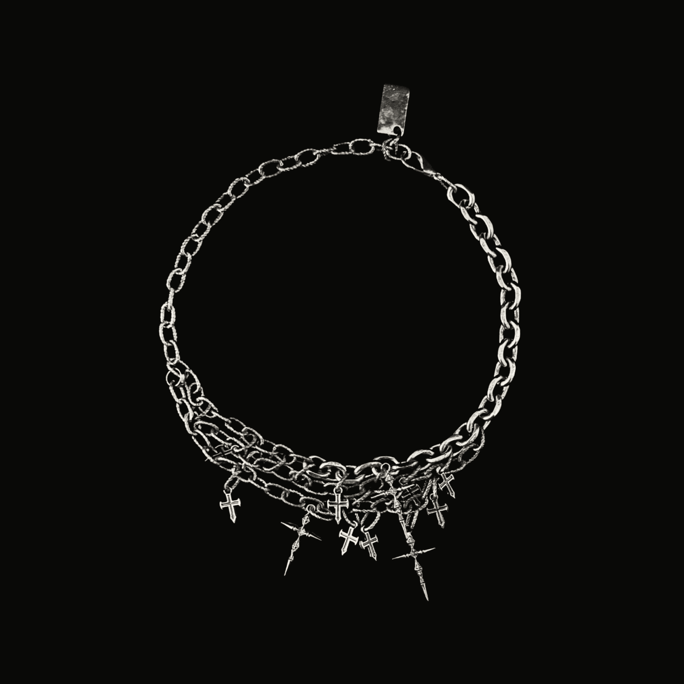 Cross Charm Stack Necklace