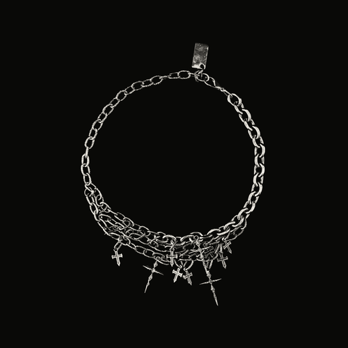 Cross Charm Stack Necklace
