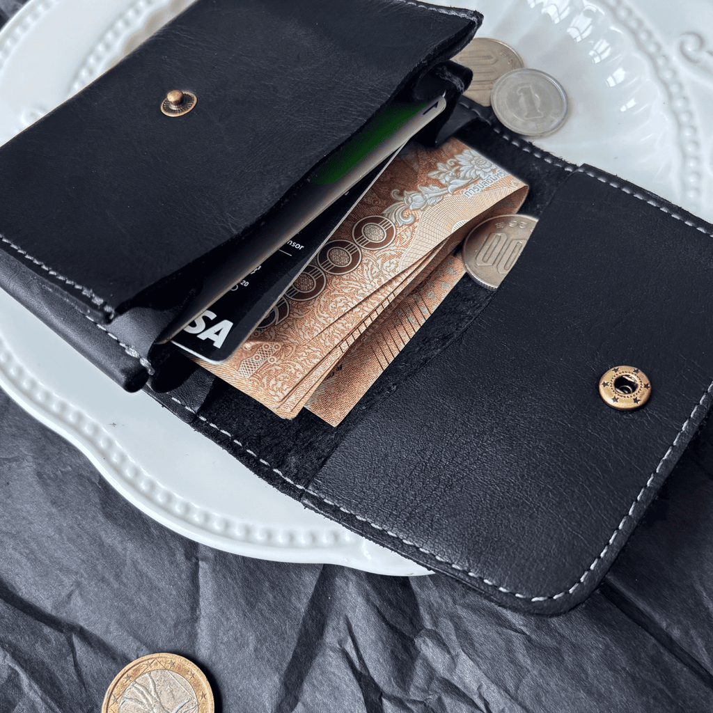 Thorned Heart Leather Card Holder & Coin Wallet