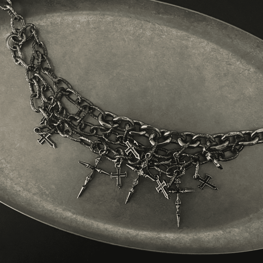 Cross Charm Stack Necklace