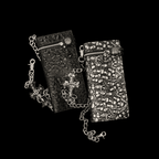 Skull Relief Leather Wallet