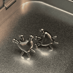 Pierced Heart Stud Earrings