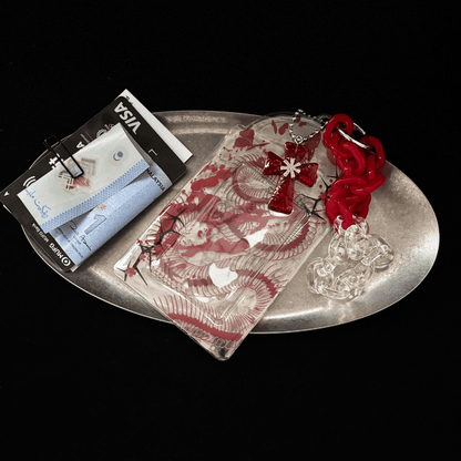 Red Serpent Cardholder Bag Charm