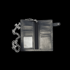 Skull Relief Leather Wallet