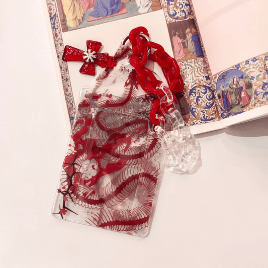 Red Serpent Cardholder Bag Charm