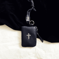 Gothic Cross Leather Coin Pouch