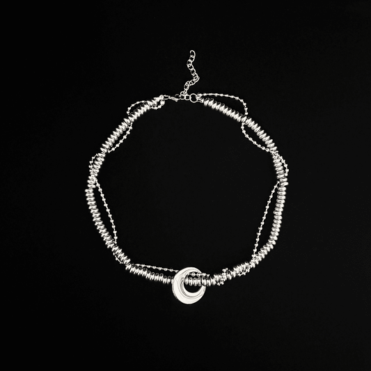 Entwined Shard & Moon Necklace