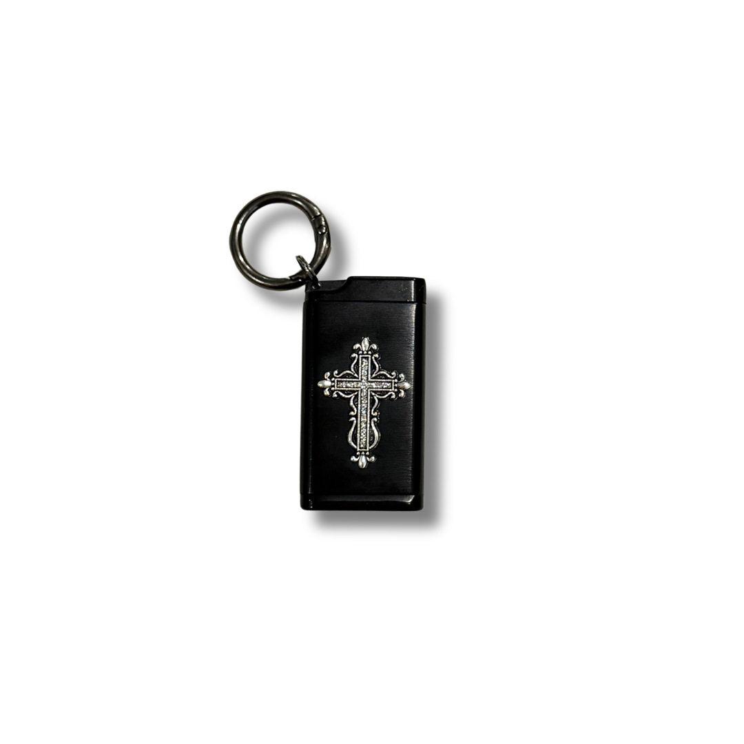 Gothic Cross Mini Ashtray Necklace / Keychain