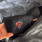 Thorned Heart Leather Card Holder & Coin Wallet