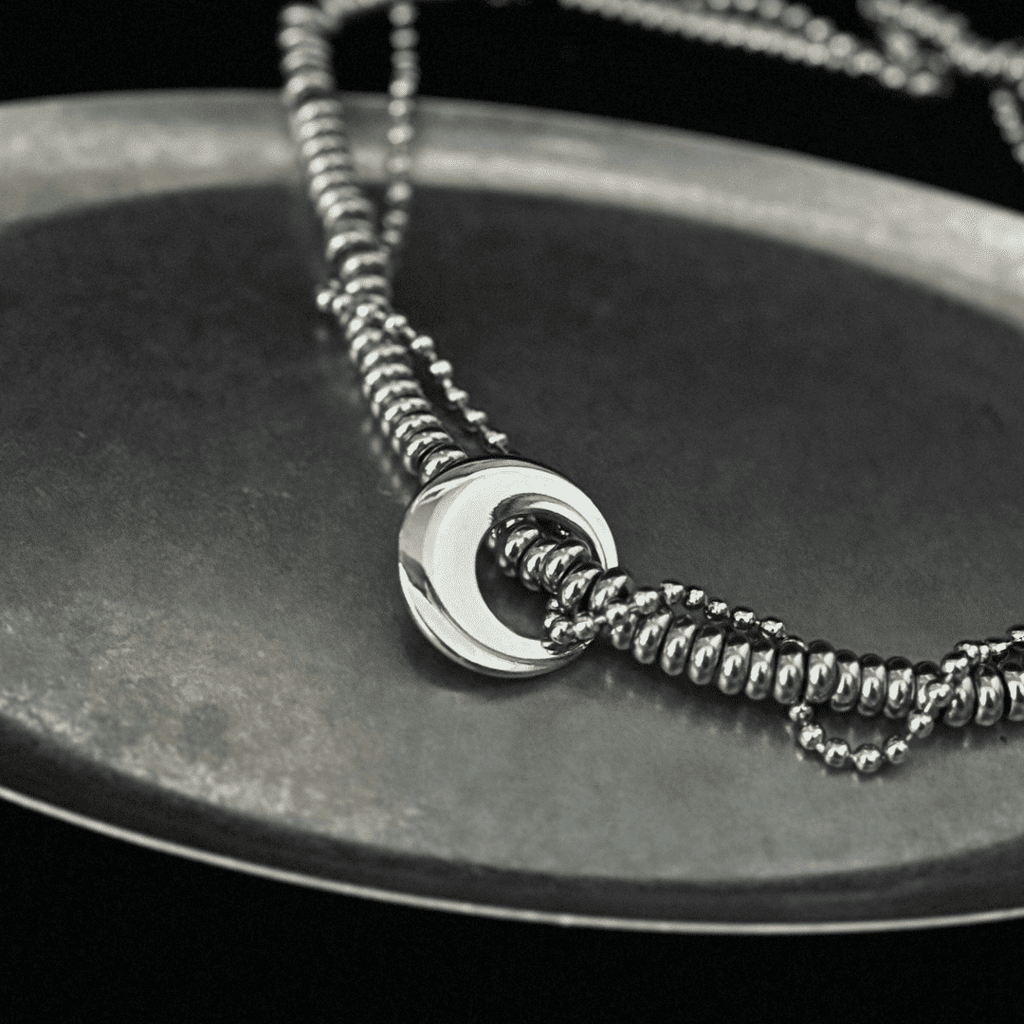Entwined Shard & Moon Necklace