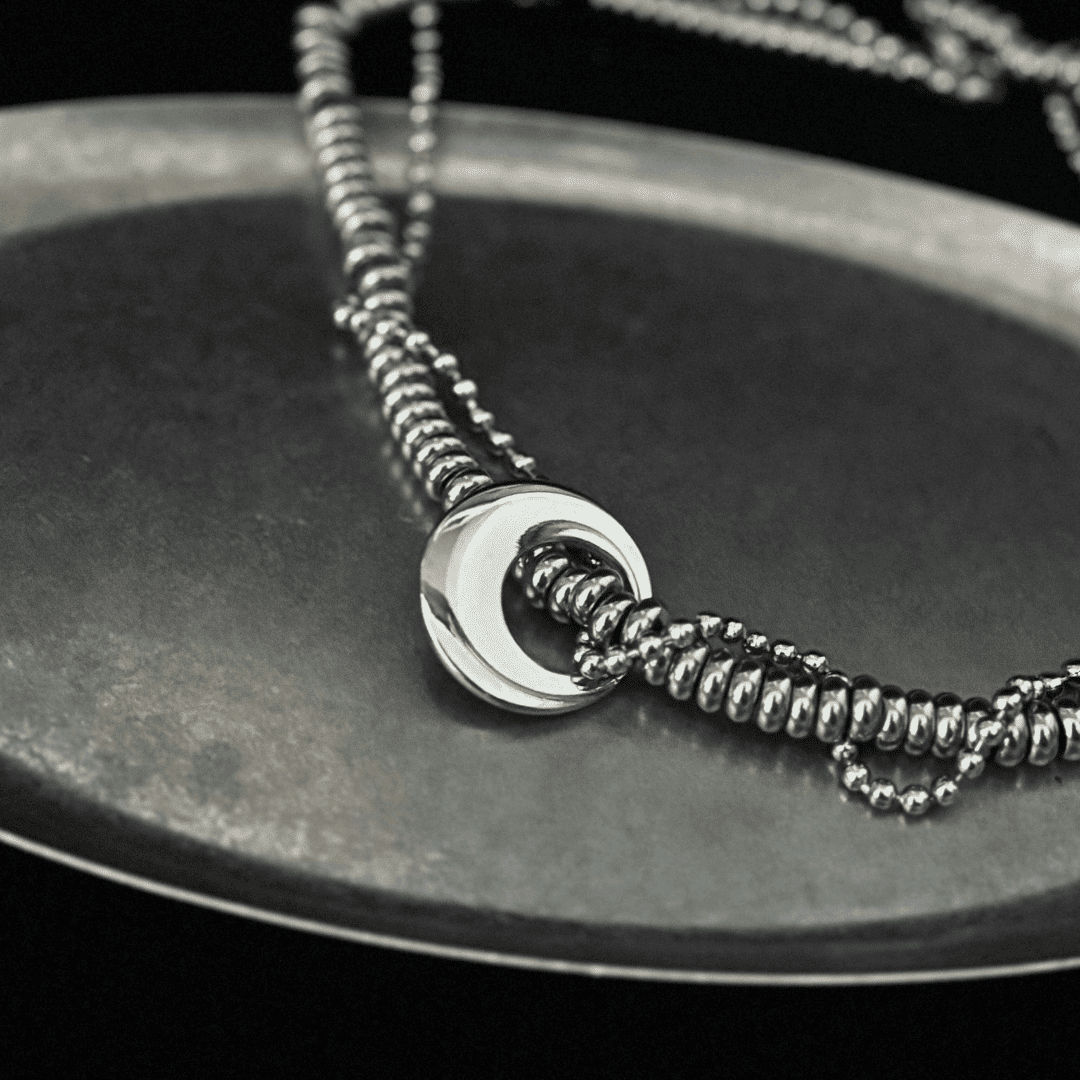 Entwined Shard & Moon Necklace