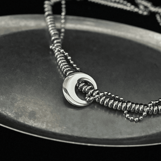 Entwined Shard & Moon Necklace