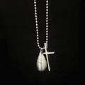Water Drop Mini Pill Bottle & Cross Necklace